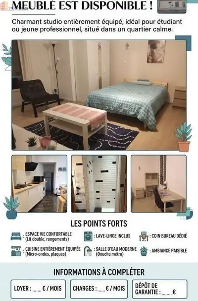Studio à Saint-Quentin