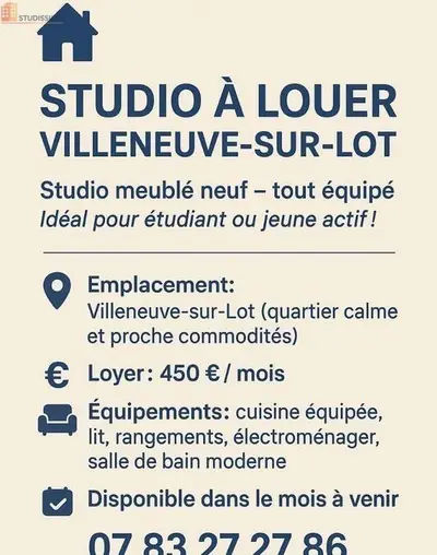 Studio à Villeneuve-sur-Lot