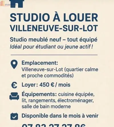 Studio à Villeneuve-sur-Lot