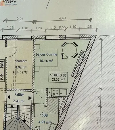Studio à Saint-Romain-de-Colbosc