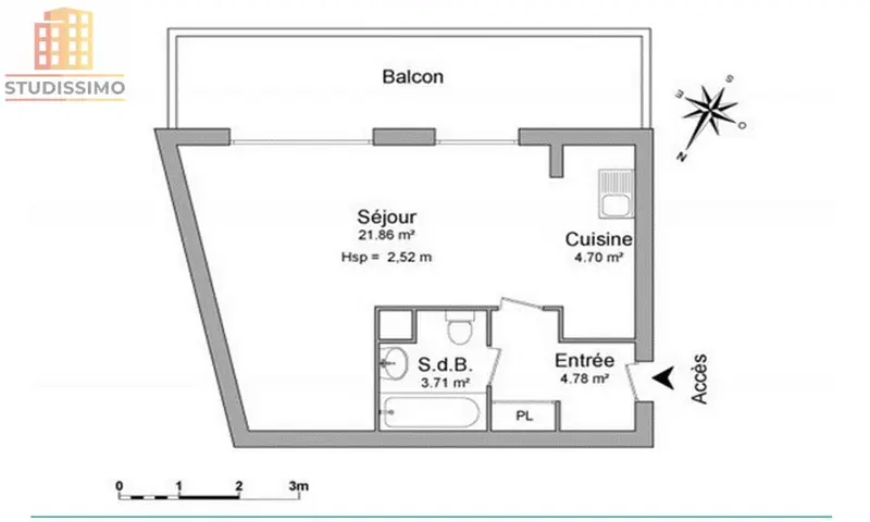 Studio 34m² Puteaux La Défense - Jardin, terrasse - Photo 1