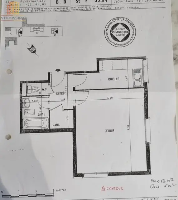 Studio 34m² Fontainebleau - Grand, box - Photo 3