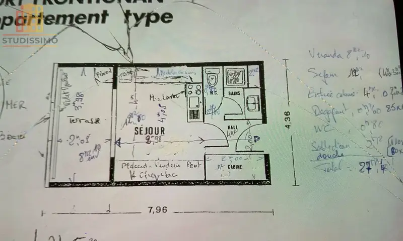 Studio 28m² Frontignan - DPE A, 3e étage - Photo 1