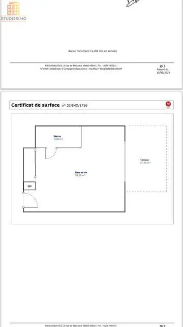 Studio 21m² Bordeaux 33100 - Terrasse, lumineux - Photo 2