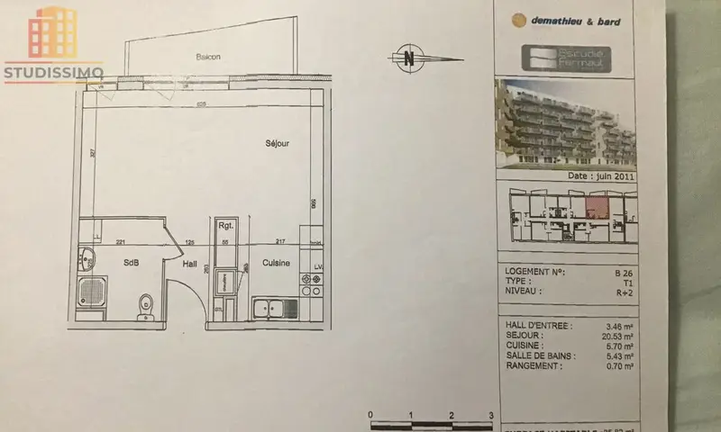 Studio 36m² Villeneuve-d'Ascq - Étage 2/5, DPE C - Photo 17