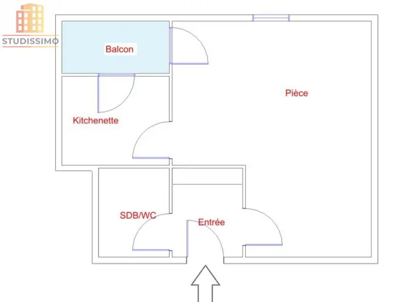 Studio 32m² Strasbourg 67200 - Parking sous-sol - Photo 2