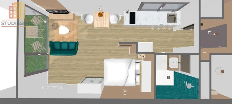 Studio 26m² Grenoble 38100 - Refait à neuf, vue montagnes - Photo 2