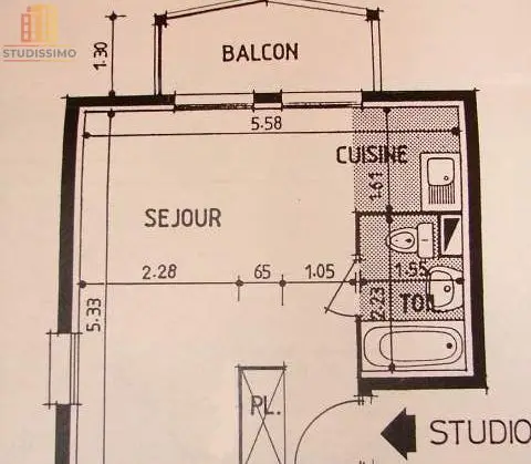 Studio 26m² Fontaine - Dernier étage - Photo 2