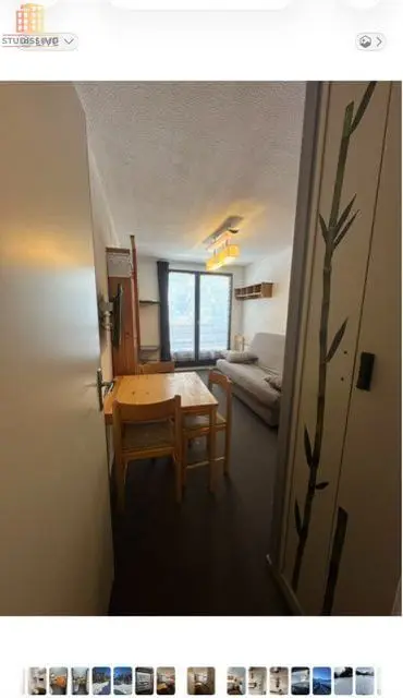 Studio 18m² Le Haut-Bréda 38580 - Balcon, casier à ski - Photo 1