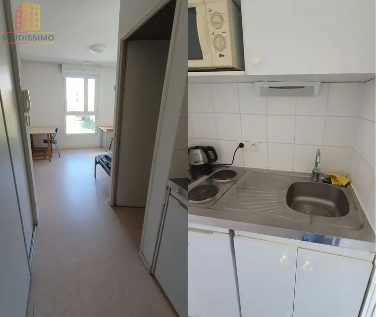 Studio 19m² Grenoble centre - Résidence étudiante - Photo 1