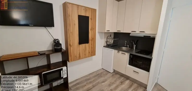 Studio meublé 16m² Barcelonnette - Meublé, DPE D - Photo 2