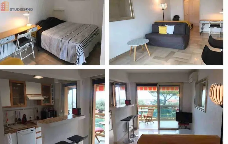 Studio 31m² Antibes - Vue mer, climatisé, meublé - Photo 1