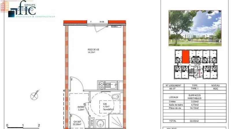 Studio 22m² Troyes - lumineux - Photo 1