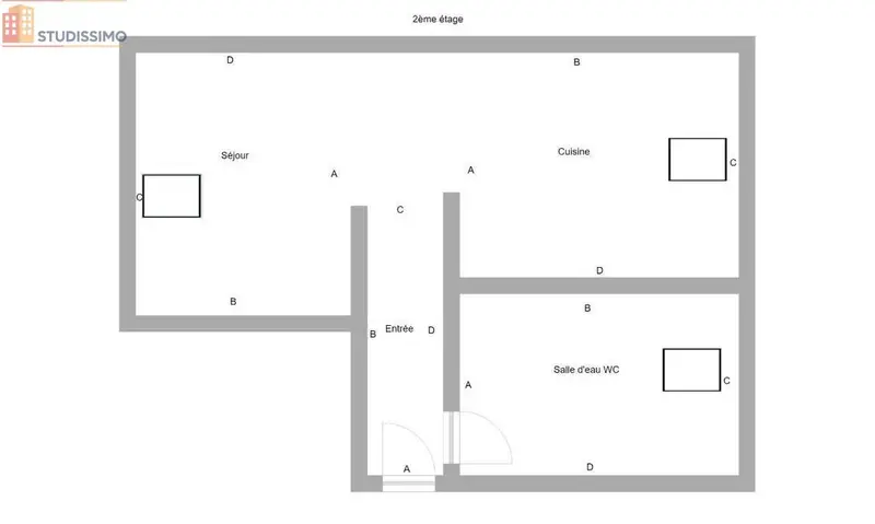 Studio 25m² Méry-sur-Seine - étage 2/2 - Photo 1
