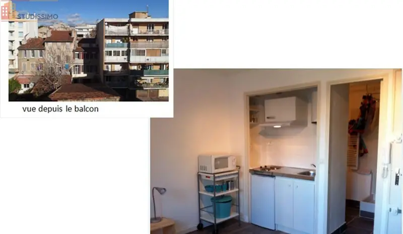 Studio meublé 20m² Marseille 8e - Calme, lumineux - Photo 1