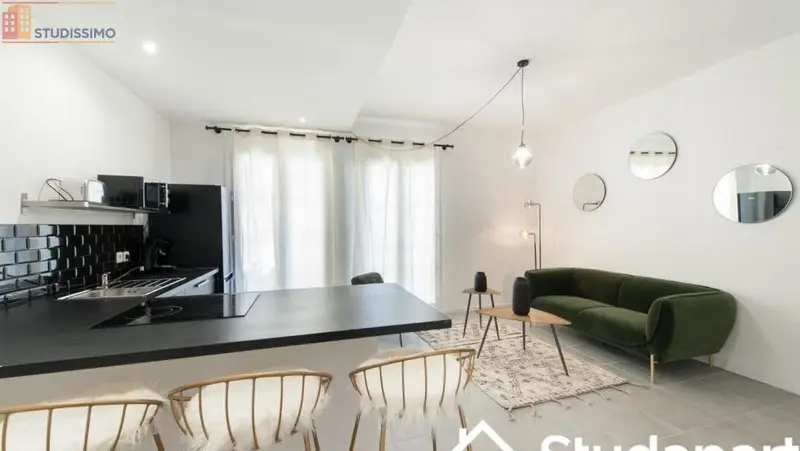 Studio 13m² Marseille 3e - Meublé, DPE A - Photo 1