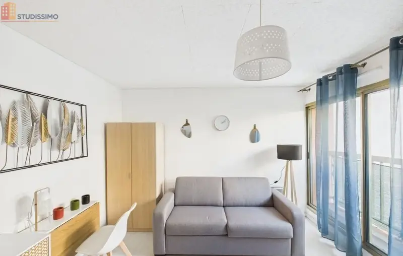 Studio meublé 24m² Marseille 10e - Meublé, DPE D - Photo 1