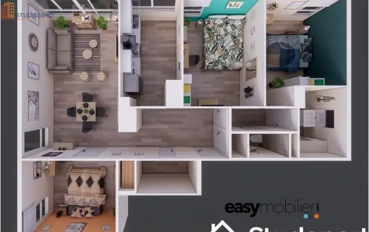 Studio meublé 10m² Hérouville-Saint-Clair - Étage élevé, lumineux - Photo 6