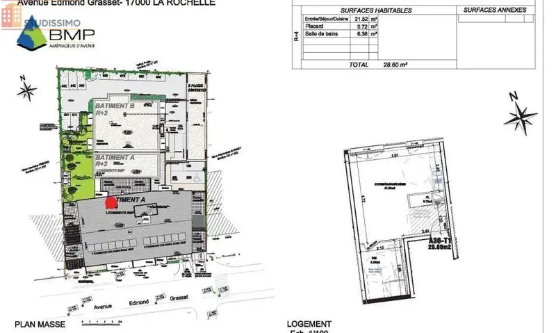 Studio 28m² La Rochelle 17000 - Photo 1