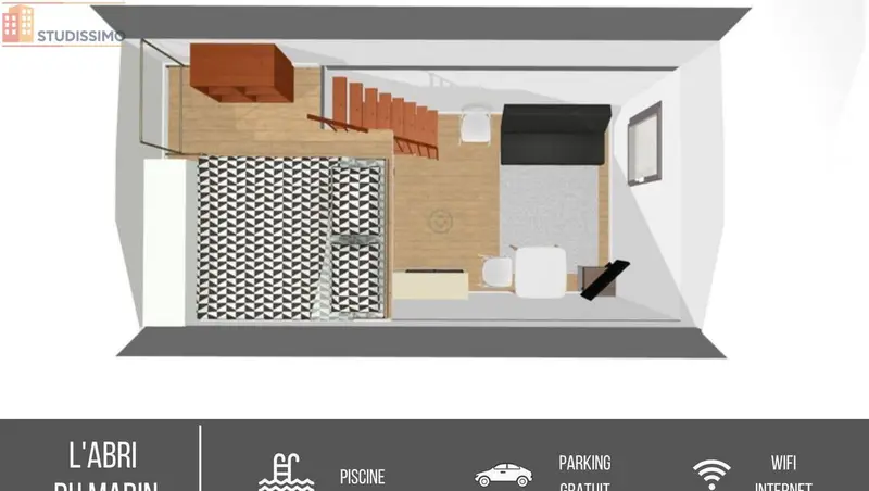 Studio meublé 17m² La Rochelle 17000 - Mezzanine, proche mer - Photo 2
