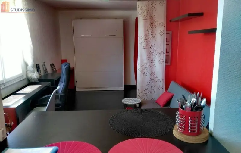 Studio meublé 29m² Dijon centre - Lumineux, parking - Photo 2