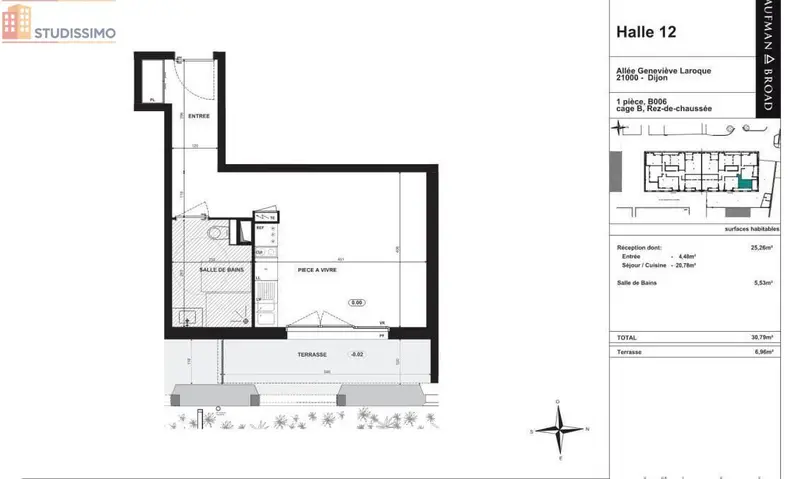 Studio 30m² Dijon 21000 - Photo 2