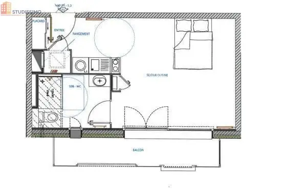 Studio 30m² Dijon - Meublé, balcon - Photo 2