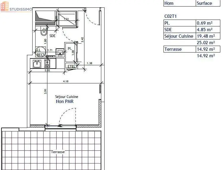 Studio meublé 25m² Perros-Guirec - Proche plage Trestraou - Photo 1