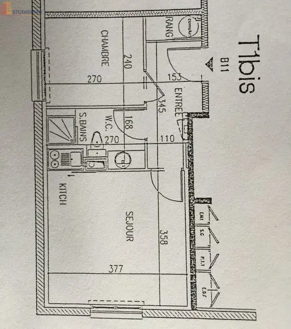 Studio 30m² Guéret - 1er étage, DPE D - Photo 1