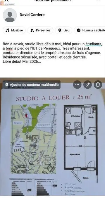 Studio 25m² Champcevinel 24750 - Photo 2