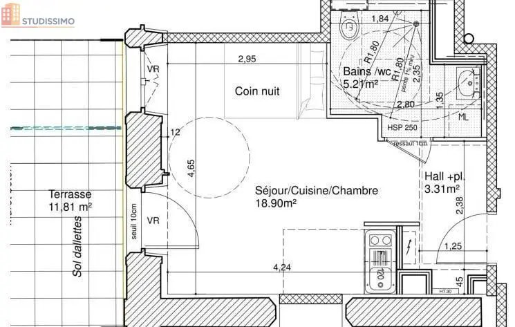 Studio 27m² Besançon 25000 - Photo 1