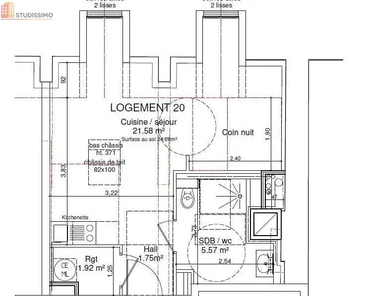 Studio 30m² Besançon 25000 - 3e étage, DPE D - Photo 9