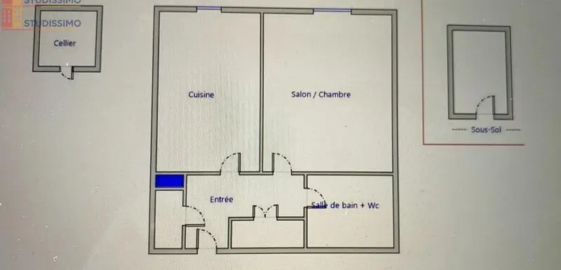 Studio meublé 27m² Romans-sur-Isère - Meublé, DPE D - Photo 2