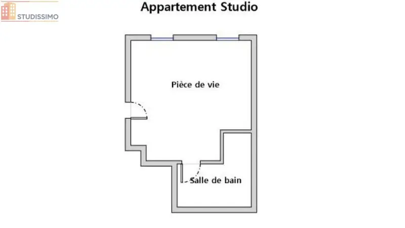 Studio meublé 18m² Brest 29200 - Lumineux, 3e étage - Photo 3