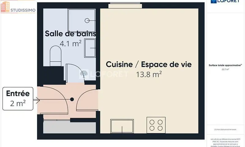 Studio 20m² Quimper 29000 - Photo 3