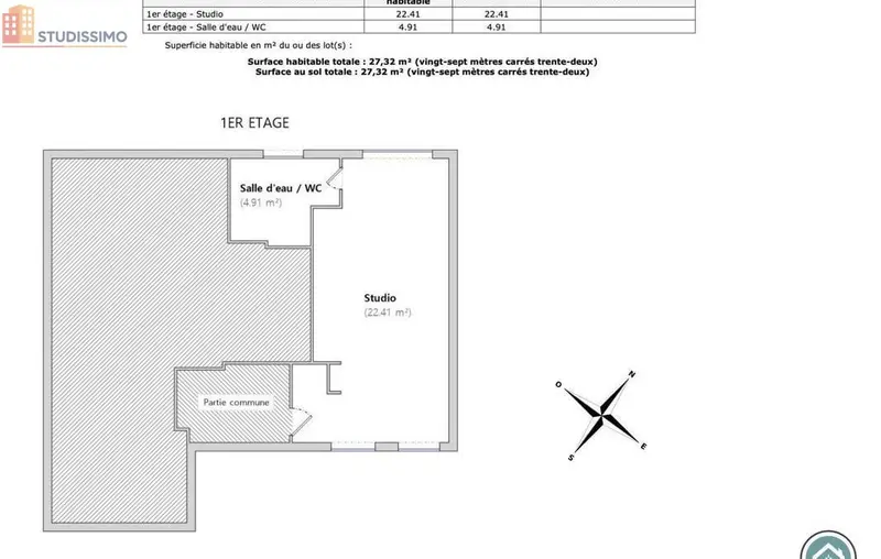 Studio 27m² Brest 29200 - Photo 2
