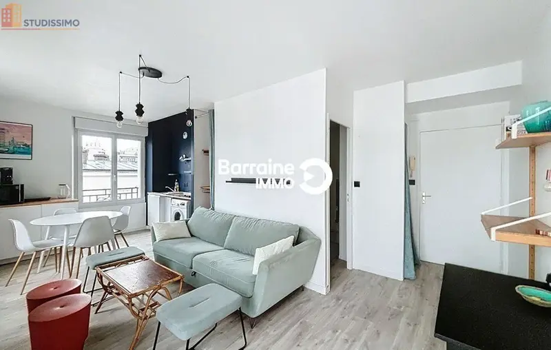 Studio meublé 26m² Brest 29200 - Dernier étage, lumineux - Photo 16