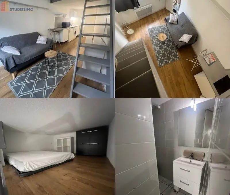 Studio 19m² Nîmes 30000 - Mezzanine, meublé - Photo 1
