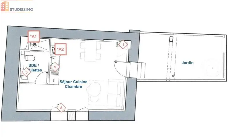 Studio 30m² Nîmes - lumineux - Photo 16