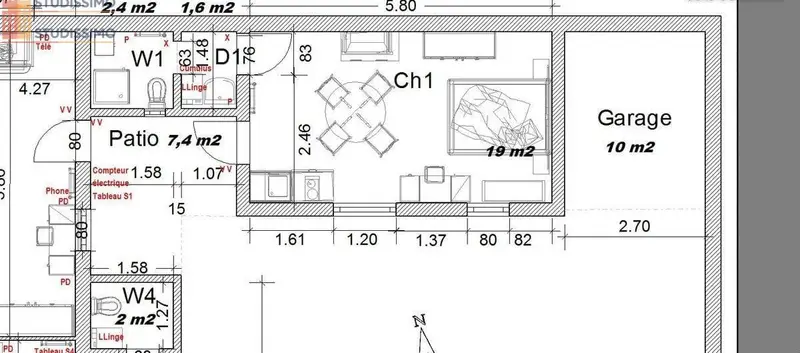 Studio meublé 22m² Bordeaux Sud Nansouty - Exposé sud, jardin - Photo 10