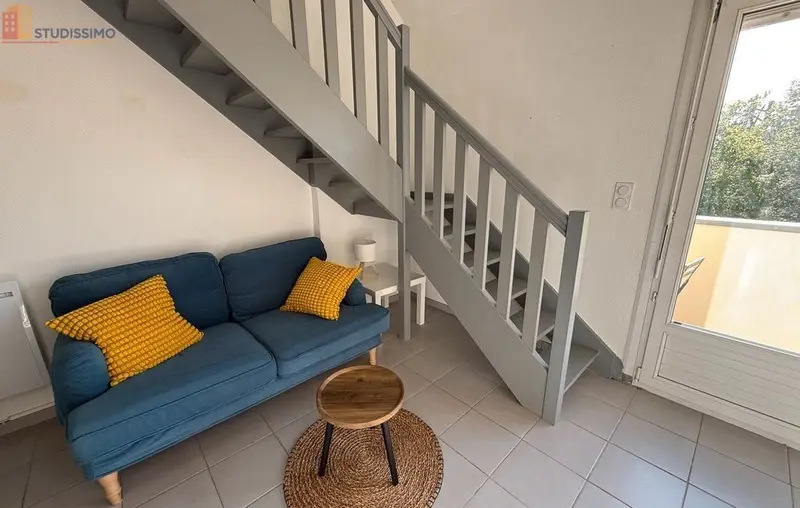 Studio meublé 30m² Rennes - Grande mezzanine, balcon, calme - Photo 2