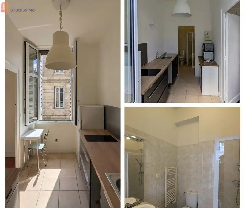 Studio meublé 28m² Bordeaux St-Seurin - Balcon, meublé - Photo 1