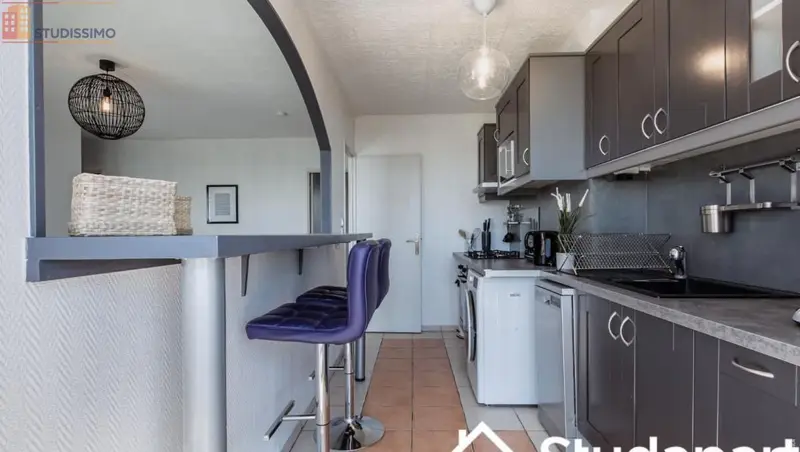 Studio meublé 9m² Mérignac - Calme, 5e étage - Photo 12