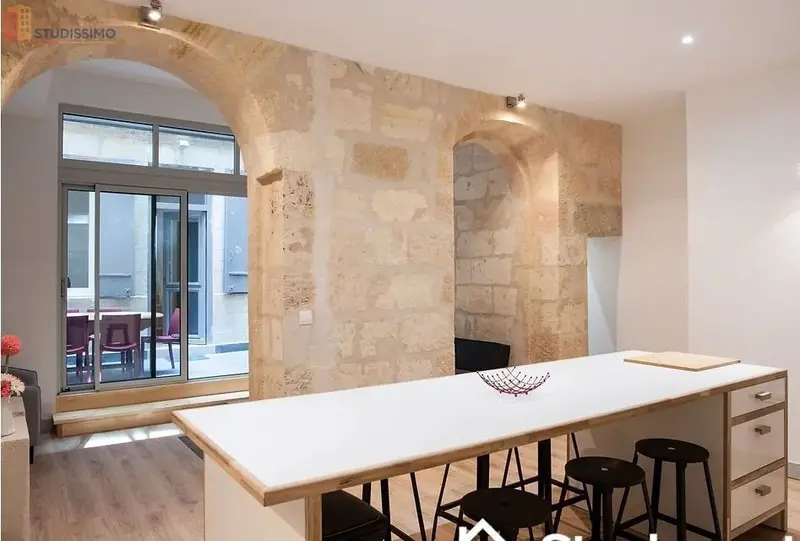 Studio meublé 11m² Bordeaux centre - Calme, parquet - Photo 12