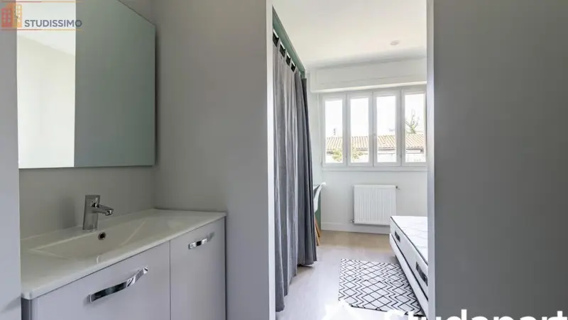 Studio meublé 12m² Talence - Chambre équipée, DPE A - Photo 14