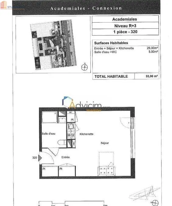 Studio meublé 33m² Lormont - Bon DPE, meublé - Photo 3