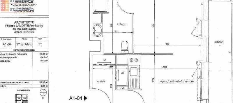 Studio 31m² Rennes 35000 - Photo 8