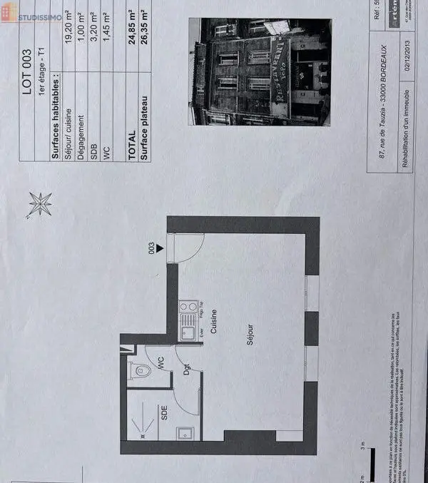 Studio meublé 25m² Bordeaux gare - Lumineux, proche transports - Photo 2
