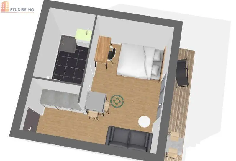 Studio 23m² Castelnau-le-Lez - Terrasse, parking privatif - Photo 3