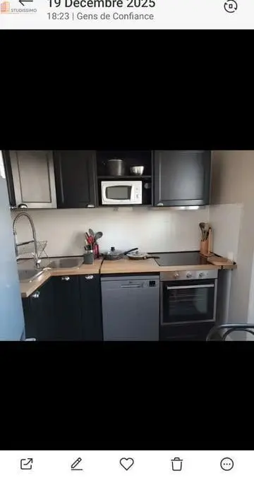 Studio meublé 11m² Bordeaux 33200 - Douche privative, étage élevé - Photo 3